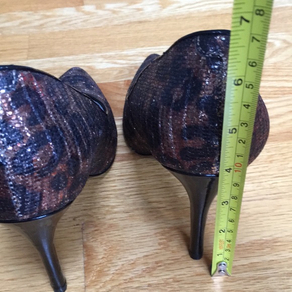 LAST DAY 3/23/25 CLOSET CLEAROUT Nine West Leopard Print Sparkly Heels - Picture 6 of 6